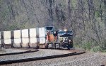 NS 7579 with eastbound stacks around Mexico curve